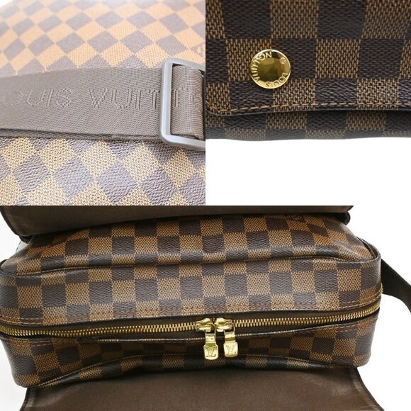 LOUIS VUITTON Naviglio Shoulder Bag Damier Ebene Leather Brown N45255 35KB609 - Picture 12 of 16